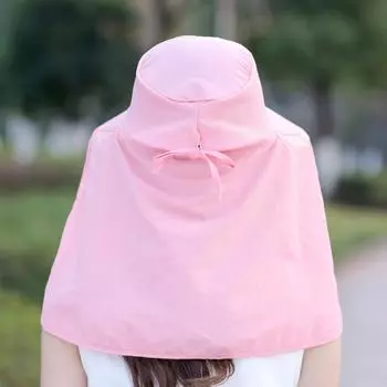 Шляпа от солнца с большими полями, женская летняя солнцезащитная поясная маска, защита от ультрафиолета, складная шляпа для езды на электромобиле, пляжная шляпа Adjustable красный