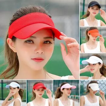 Шляпа от солнца с пустым верхом, однотонная, с широкими полями, сверхлегкая, невыцветающая, с защитой от ультрафиолета, хлопковая шляпа для езды на велосипеде, унисекс, шляпа с солнцезащитным козырьком для мужчин красный