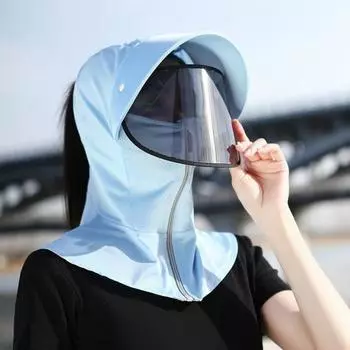 Шляпа от солнца с широкими полями и защитой лица. Мягкая дышащая многофункциональная летняя велосипедная кепка с защитой от ультрафиолета. Кепка для рыбалки. чёрный