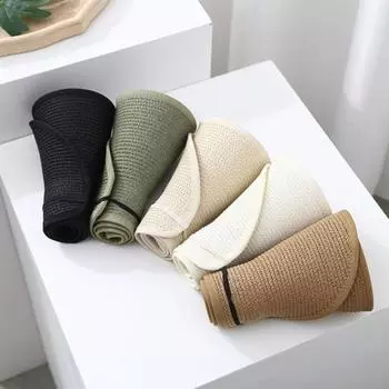 Шляпа от солнца, удобная застежка-крючок, анти-УФ-сплошной цвет, женская уличная пустая верхняя часть с широкими полями хаки