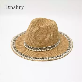 Шляпа от солнца, женская летняя соломенная шляпа с плоским верхом, цилиндр с плоскими полями, цилиндр для отдыха на море, пляжная шляпа от солнца, оптовая продажа