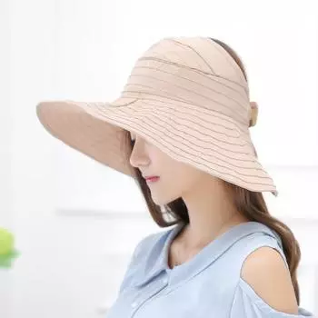 Шляпа от солнца женская тканевая шляпа летняя пустая верхняя шляпа с большими полями складная дорожная пляжная альпинистская шляпа шляпа от солнца M56-58cm красный