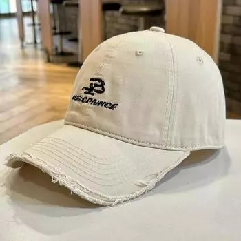 Шляпа ретро старая рваная бейсболка женская летняя кепка Майяра солнцезащитный кепка мужская модная брендовая универсальная и с маленьким лицом Adjustable (54-59cm) розовый