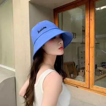 Шляпа рыбака с буквенным знаком, детская, весенне-летняя, дышащая, простая, универсальная, закрывающая лицо, шляпа для умывания, прилив M56-58cm розовый