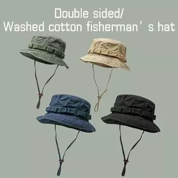 Шляпа рыболова с завязками для альпинизма, кемпинга, солнцезащитный крем, рыболовная шляпа 56-58cm зелёный