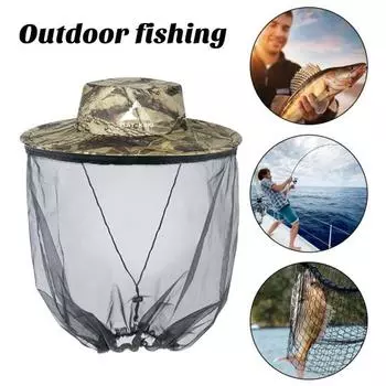 Шляпа с москитной сеткой, полная защита, уличная складная сетчатая шапка для рыбалки, сада, кемпинга, пешего туризма