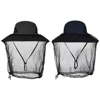 - Шляпа с москитной сеткой, солнцезащитная шляпа с широкими полями, солнцезащитная шляпа для рыбалки, пеших прогулок, Campi Dark Gray