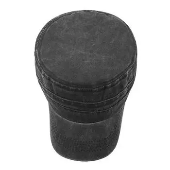 Шляпа с плоским верхом, мужская военная шляпа, весенне-летняя, стираная, старая мужская шляпа, повседневная, ретро, модная, уличное солнцезащитное бельё Adjustable серый