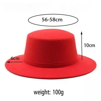 Шляпа с плоским верхом в европейском, американском и британском стиле, осенне-зимняя шляпа джентльмена с большими полями для родителей и детей, шерстяная шляпа для мужчин M56-58cm серый