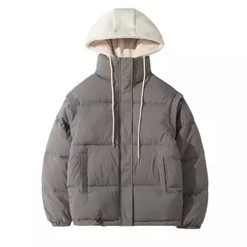 Шляпа с рукавами, новинка 2023, пуховое пальто, женское короткое утолщенное пальто, пальто M чёрный