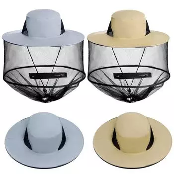 Шляпа с сеткой от комаров, шляпа от солнца, шляпа от садовых насекомых со скрытой сеткой для наружного садоводства