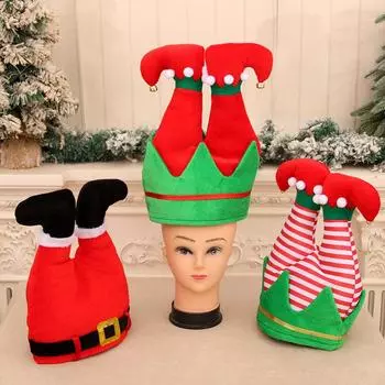 Шляпа Санты, шляпа эльфа-клоуна, рождественские украшения, рождественский подарок, шляпа старика Belt
