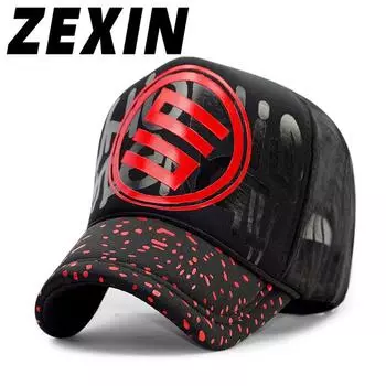 Шляпа Seiko Высокопрофильные мужские и женские шляпы с тиснением букв Кепки-грузовики Кепки-дальнобойщики Сетчатые кепки 56-60CM красный