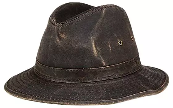 Шляпа Сложенная шляпа в винтажном стиле с потертыми полями Классическая шляпа Dorfman Pacific коричневая мужская (XL (60,5 см)) коричневый