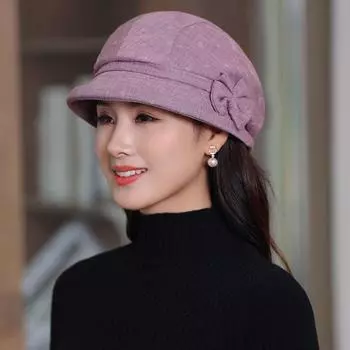 Шляпа среднего и пожилого возраста, женская, весна-осень-зима, шляпа для матерей, пожилой женщины, пожилого мужчины, бабушки, повседневная шляпа-ведро, универсальная M56-58cm синий