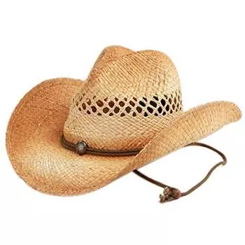Шляпа Ten Gallon Hat Рафия Ковбойская шляпа Western Natural Grass Deformed Весна Лето XL Натуральный [Henschel] (приблизительно. 60,5 см)
