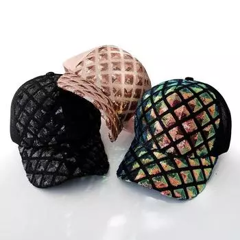 Шляпа унисекс с козырьками, бейсболка со стразами и блестками, шляпа от солнца, повседневная шляпа с дышащей сеткой, солнцезащитный крем, шляпа от солнца (4 цвета) белый