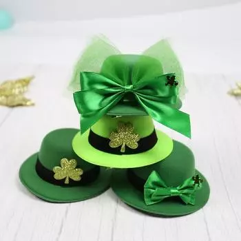 Шляпа унисекс St Paddy s, костюм зеленого дня, забавный цилиндр, Лепрекон, Ирландский цилиндр на день Святого Патрика для мужчин и женщин