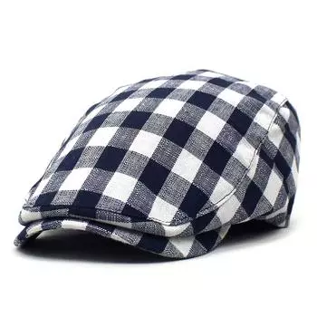 Шляпа в британском стиле, модный берет в стиле ретро, мужская кепка с утиным язычком, женская кепка вперед, повседневная шляпа 56-58cn чёрный
