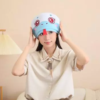 Шляпа в виде змеи Китайский год змеи Плюшевая шапка Мультяшное зодиакальное животное белый