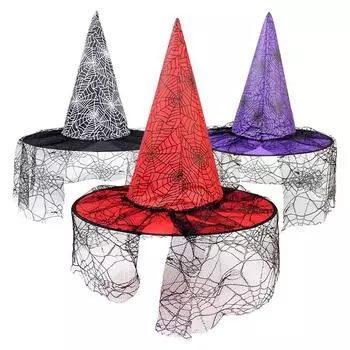 Шляпа ведьмы для взрослых Детская игровая ведьма Аксессуары Шляпа Шляпа для взрослых