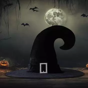 Шляпа ведьмы на Хэллоуин, черная шляпа волшебника, рюшированная шляпа волшебника для костюмированной вечеринки на Хэллоуин, школьных ролевых игр фиолетовый