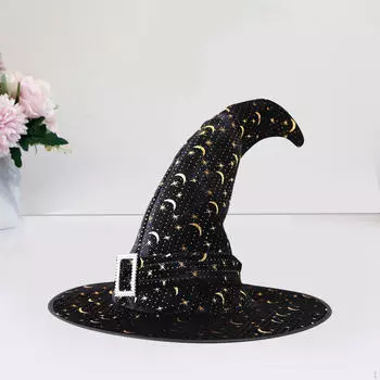 Шляпа ведьмы на Хэллоуин с острым верхом, удобный костюм, аксессуар, волшебница для сценического шоу, подарок