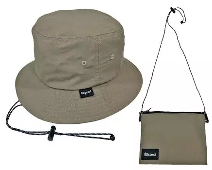 Шляпа-ведро из хлопка и нейлона с мешочком для мужчин и широким водоотталкивающим хлопком M [Be proof] Водоотталкивающая женская, унисекс, с полями, водоотталкивающая, складная, серый