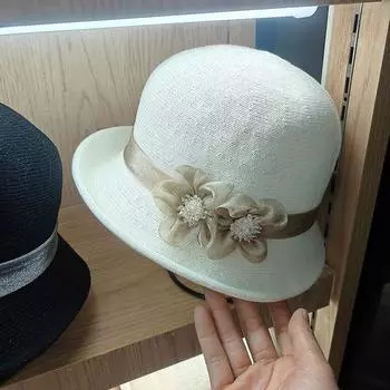 Шляпа-ведро ручной работы с цветком, женская, новинка 2024 года, летняя, тонкая, дышащая, простая, завивающаяся, шляпа-цилиндр, дорожная, солнцезащитная шляпа Average size 55-58 хаки