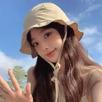 Шляпа-ведро с краем в виде листа лотоса, женская летняя, симпатичная, с короткими полями, показывающая лицо, маленькая ветрозащитная тонкая солнцезащитная шляпа для велосипедистов Average size (56-60cm)