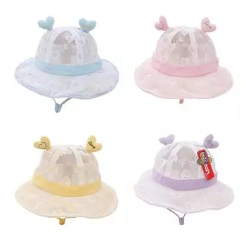 Шляпа-ведро с мягкими полями, защита от солнца, дышащая, милая и милая для маленьких девочек