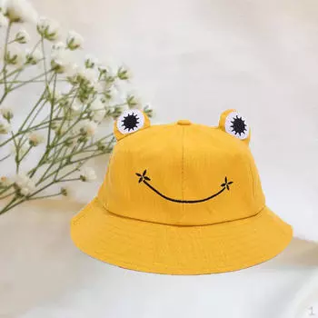 Шляпа-ведро с мультяшной лягушкой, пляжное путешествие, солнце для детей и взрослых Pink M