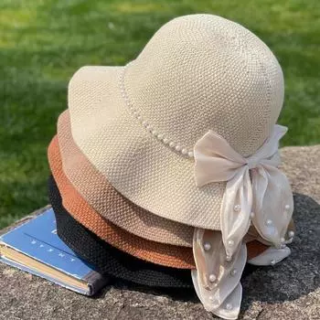 Шляпа-ведро с волнистым краем, женская, новинка 2024 года, для путешествий на открытом воздухе, складная, тонкая One size fits 55-58 head circumference