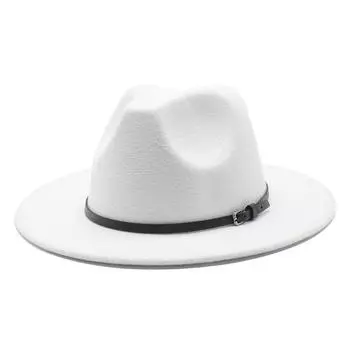 Шляпа женская джазовая шляпа британская ретро шляпа цилиндр женская модная женская шерстяная шляпа джентльмена M56-58cm светло-коричневого