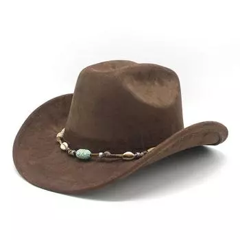 Шляпа женская ковбойская шляпа тибетский цилиндр мужской однословный топ замшевая джазовая шляпа большая фетровая шляпа M56-58cm