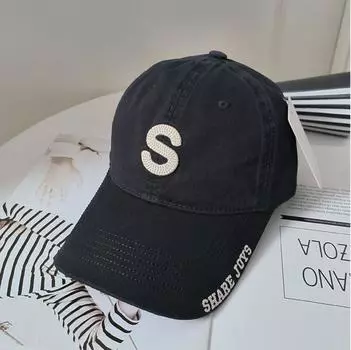 Шляпа женская летняя кепка 2024 года, маленькая универсальная бейсболка с большим карнизом, кепка для защиты от солнца 53-58Cm (adjustable)