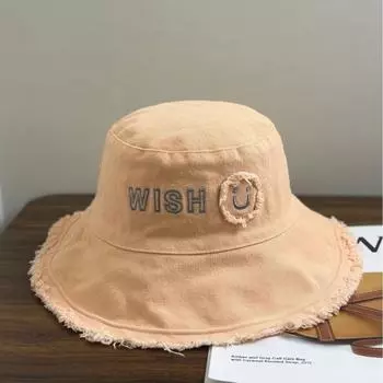 Шляпа женская летняя с большими полями, закрывающая лицо, летняя с большими полями, рыболовная универсальная солнцезащитная шляпа Tide Fashion Sunscreen M56-58cm чёрный