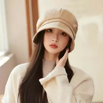 Шляпа женская новая темпераментная восьмиугольная шляпа модная усовершенствованная металлическая стандартная штабелируемая шляпа термобелье шляпа Tide One Size