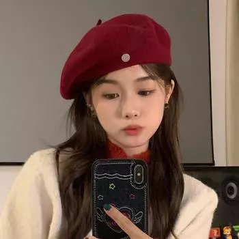 Шляпа женская универсальная осенне-зимняя берет художественная ретро-шляпа художника шляпа Bud F