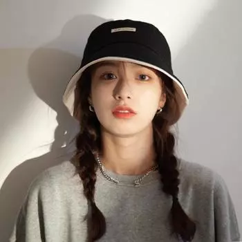 Шляпа женская универсальная уличная двухполая шляпа с буквами женская повседневная шляпа с тазиком мужская козырек M56-58cm хаки