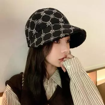 Шляпа женская Высококачественная японская бархатная шляпа-ведро модная иностранная шляпа с большой окружностью головы универсальная шляпа-тазик