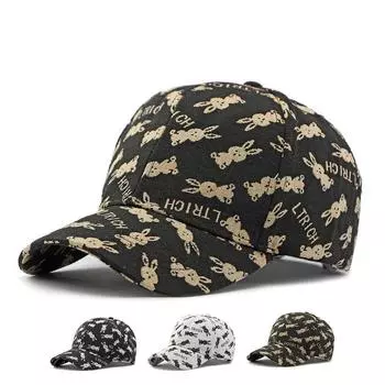 Шляпа женская вышитая бейсболка мужская мода чёрный/белый