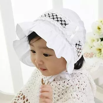 Шляпка с кружевным чепчиком Monsieur Girls Nellie, корейские детские товары