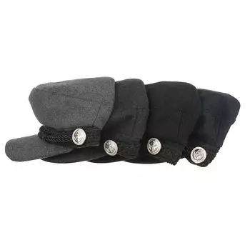 Шляпная промышленность осень и зима новый ретро косы военная шляпа берет One size чёрный