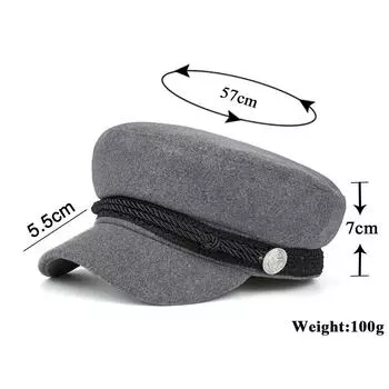 Шляпная промышленность осень-зима новый цвет тесьма военно-морской стиль берет R one size fits all хаки