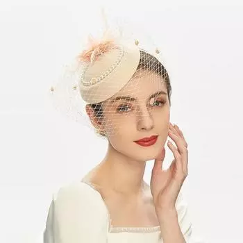 Шляпы 20-х 50-х годов, винтажные чародеи для женщин, шляпы для чаепития с повязкой на голову с сетчатой вуалью из перьев
