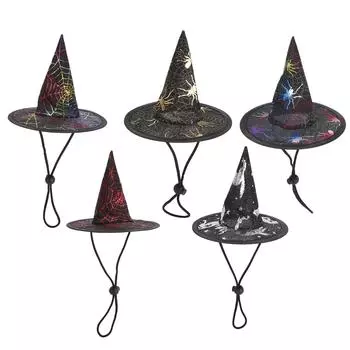 Шляпы для маленьких собак на Хэллоуин со стальным кольцом, милые модные шляпы для вечеринки на Хэллоуин для домашних животных среднего размера No. 1