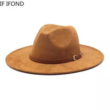 Шляпы для женщин с полями 8,5 см, шляпа Федора, винтажная Панама, ковбойская шляпа в стиле вестерн, зимняя джентльменская официальная мужская шляпа, сомбреро, хомбре 56-58cm