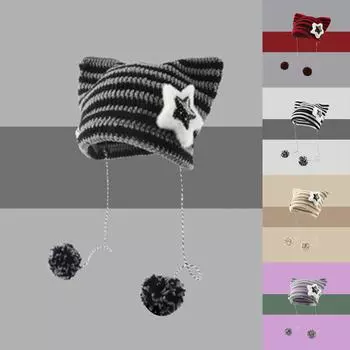 Шляпы для женщин, винтажная женская шляпа, готическая шляпа, аксессуары, напускная крестовая металлическая фурнитура, помпоны One Size винный