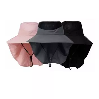 Шляпы от солнца для мужчин и женщин, летняя складная шляпа для рыбалки на открытом воздухе, дышащие шляпы-ведра с широкими полями и L 58-60cm